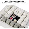 imageKeychron Q0 Max Wireless Custom Mechanical Numpad 24 GHzBluetooth 51Wired QMK Number Pad RGB HotSwappable with Gateron Banana Switch for Laptop Mac Windows Linux  WhiteGateron Jupiter Banana SwitchWhite