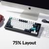 imageKeychron Q1 Max RGB QMKVIA Custom Mechanical Keyboard HotSwappable Full Metal Programmable Knob with Gateron Jupiter Brown Switch 24 GHzBluetoothWired Gaming Keyboard for Mac Windows LinuxBrown Switch