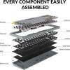 imageKeychron Q7 Wired Custom Mechanical Keyboard 70 Layout QMKVIA Programmable Macro with Hotswappable Gateron G Pro Blue Switch Double Gasket Compatible with Mac Windows Linux GreyHotswap Gateron G Pro Brown Switch