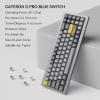 imageKeychron Q7 Wired Custom Mechanical Keyboard 70 Layout QMKVIA Programmable Macro with Hotswappable Gateron G Pro Blue Switch Double Gasket Compatible with Mac Windows Linux GreyHotswap Gateron G Pro Blue Switch