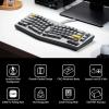 imageKeychron Q8 Wired Custom Mechanical Keyboard 65 Alice Layout QMKVIA Programmable with Hotswappable Gateron G Pro Blue Switch Double Gasket Compatible with Mac Windows Linux GreyBlue Switch