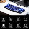 imageKeychron Q8 Wired Custom Mechanical Keyboard 65 Alice Layout QMKVIA Programmable with Hotswappable Gateron G Pro Brown Switch Double Gasket Compatible with Mac Windows Linux BlueBrown Switch
