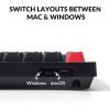 imageKeychron V1 75 Wired Mechanical Keyboard QMKVIA Programmable Hotswappable Red Switches Compatible with Mac Windows Linux  Carbon BlackHotswap Keychron K Pro Red Switch