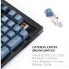 imageKeychron V6 Max Wireless Custom Mechanical Keyboard 24 GHz Bluetooth QMK FullSize Layout RGB with Hotswappable Gateron Brown Switch Compatible with Mac Windows LinuxHotswap Gateron Jupiter Brown Switch