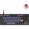 imageKeychron V3 Wired Custom Mechanical Keyboard TKL Tenkeyless QMKVIA Programmable Macro with Hotswappable Keychron K Pro Brown Switch Compatible with Mac Windows Linux Frosted BlackTranslucentHotswap Keychron K Pro Red Switch