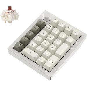 imageKeychron Q0 Max Wireless Custom Mechanical Numpad 24 GHzBluetooth 51Wired QMK Number Pad RGB HotSwappable with Gateron Banana Switch for Laptop Mac Windows Linux  WhiteGateron Jupiter Brown SwitchWhite
