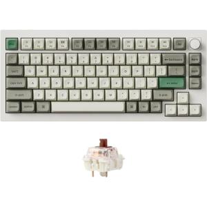 imageKeychron Q1 Max RGB QMKVIA Custom Mechanical Keyboard Full Metal Programmable Knob 24 GHzBluetoothWired Keyboard with HotSwappable Gateron Jupiter Red Switch for Mac Windows Linux  WhiteBrown Switch