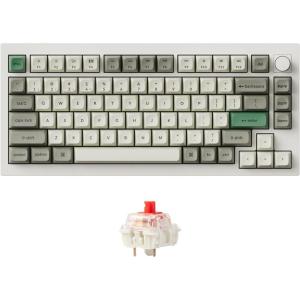 imageKeychron Q1 Max RGB QMKVIA Custom Mechanical Keyboard Full Metal Programmable Knob 24 GHzBluetoothWired Keyboard with HotSwappable Gateron Jupiter Red Switch for Mac Windows Linux  WhiteRed Switch