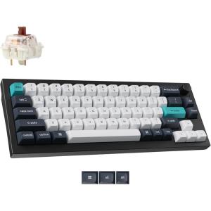 imageKeychron Q2 Max Wireless Custom Mechanical Gaming Keyboard QMKVIA Programmable Knob 24 GHzBluetooth 51Wired 65 Compact RGB HotSwap with Gateron Banana Switch for Mac Windows Linux  BlackGateron Jupiter Brown SwitchBlack