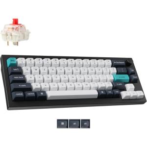 imageKeychron Q2 Max Wireless Custom Mechanical Gaming Keyboard QMKVIA Programmable Knob 24 GHzBluetooth 51Wired 65 Compact RGB HotSwap with Gateron Banana Switch for Mac Windows Linux  BlackGateron Jupiter Red SwitchBlack