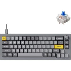 imageKeychron Q2 Wired Custom Mechanical Keyboard Knob Version 65 Layout QMKVIA Programmable Macro with Hotswappable Gateron G Pro Brown Switch Double Gasket Compatible with Mac Windows Linux GreyHotswap Gateron G Pro Blue Switch