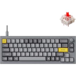imageKeychron Q2 Wired Custom Mechanical Keyboard Knob Version 65 Layout QMKVIA Programmable Macro with Hotswappable Gateron G Pro Brown Switch Double Gasket Compatible with Mac Windows Linux GreyHotswap Gateron G Pro Red Switch
