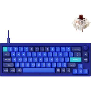 imageKeychron Q2 Wired Custom Mechanical Keyboard Knob Version 65 Layout QMKVIA Programmable Macro with Hotswappable Gateron G Pro Red Switch Double Gasket Compatible with Mac Windows Linux BlueHotswap Gateron G Pro Brown Switch