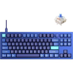 imageKeychron Q3 RGB Tenkeyless Layout 87Key QMKVIA Programmable Macro Hotswappable Wired Custom Mechanical Keyboard with Gateron G Pro Red Switch Double Gasket Compatible with Mac Windows LinuxBlueHotswap RGB Gateron G Pro Blue Switch