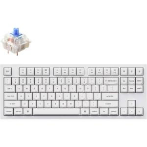imageKeychron Q3 RGB Tenkeyless Layout 87Key QMKVIA Programmable Macro Hotswappable Wired Custom Mechanical Keyboard with Gateron G Pro Red Switch Double Gasket Compatible with Mac Windows LinuxBlueWhiteBlue Switch