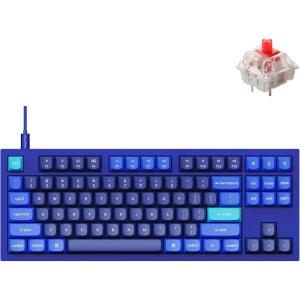 imageKeychron Q3 RGB Tenkeyless Layout 87Key QMKVIA Programmable Macro Hotswappable Wired Custom Mechanical Keyboard with Gateron G Pro Red Switch Double Gasket Compatible with Mac Windows LinuxBlueBlueRed Switch