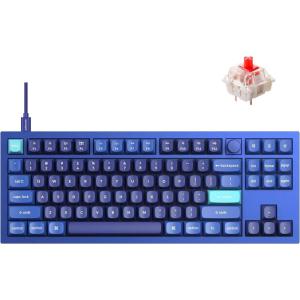 imageKeychron Q3 RGB Tenkeyless Layout 87Key QMKVIA Programmable Macro Hotswappable Wired Custom Mechanical Keyboard with Gateron G Pro Red Switch Double Gasket Compatible with Mac Windows LinuxBlueHotswap RGB Gateron G Pro Red Switch