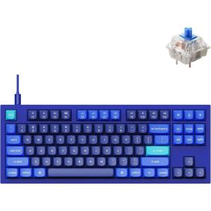 imageKeychron Q3 RGB Tenkeyless Layout 87Key QMKVIA Programmable Macro Hotswappable Wired Custom Mechanical Keyboard with Gateron G Pro Red Switch Double Gasket Compatible with Mac Windows LinuxBlueBlueBlue Switch