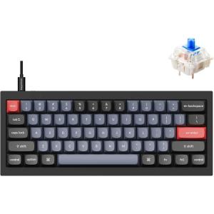 imageKeychron Q4 Wired Custom Mechanical Keyboard 60 Layout QMKVIA Programmable Macro with Hotswappable Gateron G Pro Blue Switch Double Gasket Compatible with Mac Windows Linux BlackHotswap Gateron G Pro Blue Switch