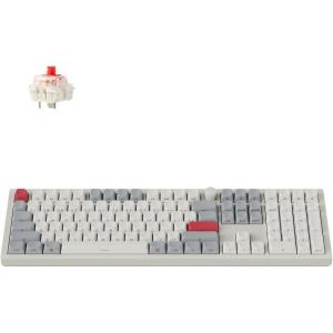 imageKeychron Q6 Max QMKLAUNCHER Wireless Bluetooth24 GHzUSBC Wired Custom Mechanical Keyboard Full Size Programmable Knob RGB Backlit HotSwappable Gateron Brown Switch for Mac Windows Linux  WhiteHotswap Red Switch