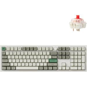imageKeychron Q6 Max QMKVIA Bluetooth Wireless 24 GHzUSBC Wired Custom Mechanical Keyboard Full Size Programmable Knob RGB Backlit HotSwappable Gateron Red Switch for Mac Windows Linux  WhiteHotswap Red Switch