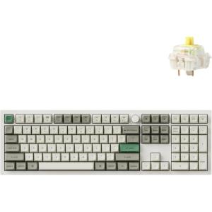 imageKeychron Q6 Max QMKVIA Bluetooth Wireless 24 GHzUSBC Wired Custom Mechanical Keyboard Full Size Programmable Knob RGB Backlit HotSwappable Gateron Red Switch for Mac Windows Linux  WhiteHotswap Banana Switch