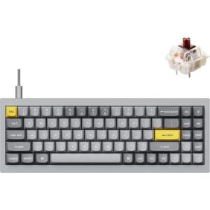 imageKeychron Q7 Wired Custom Mechanical Keyboard 70 Layout QMKVIA Programmable Macro with Hotswappable Gateron G Pro Blue Switch Double Gasket Compatible with Mac Windows Linux GreyHotswap Gateron G Pro Brown Switch