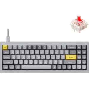 imageKeychron Q7 Wired Custom Mechanical Keyboard 70 Layout QMKVIA Programmable Macro with Hotswappable Gateron G Pro Blue Switch Double Gasket Compatible with Mac Windows Linux GreyHotswap Gateron G Pro Red Switch
