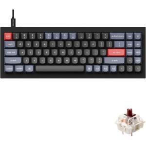 imageKeychron Q7 Wired Custom Mechanical Keyboard 70 Layout QMKVIA Programmable Macro with Hotswappable Gateron G Pro Brown Switch Double Gasket Compatible with Mac Windows Linux BlackGateron G Pro Brown Switch  Black