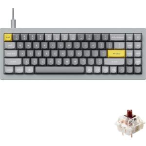 imageKeychron Q7 Wired Custom Mechanical Keyboard 70 Layout QMKVIA Programmable Macro with Hotswappable Gateron G Pro Brown Switch Double Gasket Compatible with Mac Windows Linux BlackGateron G Pro Brown Switch  Grey