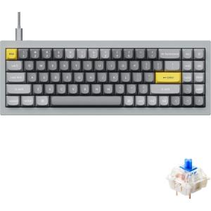 imageKeychron Q7 Wired Custom Mechanical Keyboard 70 Layout QMKVIA Programmable Macro with Hotswappable Gateron G Pro Brown Switch Double Gasket Compatible with Mac Windows Linux BlackGateron G Pro Blue Switch  Grey