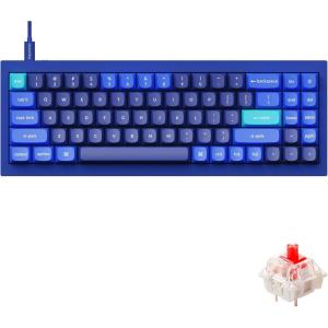 imageKeychron Q7 Wired Custom Mechanical Keyboard 70 Layout QMKVIA Programmable Macro with Hotswappable Gateron G Pro Brown Switch Double Gasket Compatible with Mac Windows Linux BlackGateron G Pro Red Switch  Blue