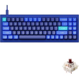imageKeychron Q7 Wired Custom Mechanical Keyboard 70 Layout QMKVIA Programmable Macro with Hotswappable Gateron G Pro Brown Switch Double Gasket Compatible with Mac Windows Linux BlackGateron G Pro Brown Switch  Blue