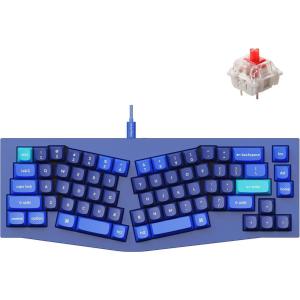 imageKeychron Q8 Wired Custom Mechanical Keyboard 65 Alice Layout QMKVIA Programmable with Hotswappable Gateron G Pro Brown Switch Double Gasket Compatible with Mac Windows Linux BlueRed Switch