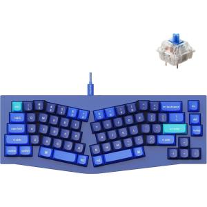 imageKeychron Q8 Wired Custom Mechanical Keyboard 65 Alice Layout QMKVIA Programmable with Hotswappable Gateron G Pro Brown Switch Double Gasket Compatible with Mac Windows Linux BlueBlue Switch