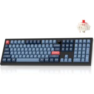 imageKeychron V6 Max Wireless Custom Mechanical Keyboard 24 GHz Bluetooth QMK FullSize Layout RGB with Hotswappable Gateron Brown Switch Compatible with Mac Windows LinuxHotswap Gateron Jupiter Red Switch