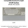 imageErgonomic Silicone Wrist Rest for Keychron K8  K8 Pro  K8 Max  K8 HE C1  C1 Pro  L4 1409quot Honeycomb NonSlip Palm Rest 80 TKL Mechanical Keyboards Support with Typing Pain ReliefGray