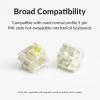 imageGateron Jupiter Switch Set  110PCS Banana Tactile Mechanical Switches 59gf 34mm Travel Gentle Sound PreLubed TwoStage Spring 5Pin SMDLED Compatible for Gaming ampamp Office Keyboards