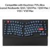 imageKeychron 1248quot Silicone Wrist Rest for 75 Compact Mechanical Keyboards Ergonomic Palm Support with Full Honeycomb NonSlip Base Compatible with K2K2 ProK2 MaxK2 HEK6K6 ProK6 HEBlack