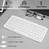 imageKeychron B1 Pro UltraSlim ZMKLauncher Wireless Bluetooth 24 GHzWired Connection Keyboard for Mac Windows Linux  WhiteWhite