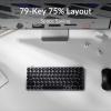 imageKeychron B3 Pro 75 UltraSlim Wireless Mechanical Keyboard 24GHz Bluetooth 52 ampamp Wired Connection Lightweight LowProfile Design MultiDevice Connect for WindowsMacTabletPhone  WhiteGray
