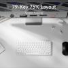 imageKeychron B3 Pro 75 UltraSlim Wireless Mechanical Keyboard 24GHz Bluetooth 52 ampamp Wired Connection Lightweight LowProfile Design MultiDevice Connect for WindowsMacTabletPhone  WhiteWhite