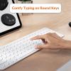 imageKeychron B4 Pro UltraSlim Wireless Keyboard 96 Bluetooth24 GHzWired Connection Keyboard with Numeric Keypad Launcher Compatible with Mac Windows Linux  Ivory WhiteIvory White