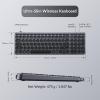 imageKeychron B4 Pro UltraSlim Wireless Keyboard 96 Bluetooth24 GHzWired Connection Keyboard with Numeric Keypad Launcher Compatible with Mac Windows Linux  Ivory WhiteSpace Gray