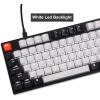 imageKeychron C1 87 Key TKL Wired Mechanical Keyboard for Mac Windows 80 Layout Gateron Brown Switch White LED Backlit DoubleShot ABS Keycaps USBC Gaming Keyboard for GamerTypistsOfficeRed Switch