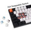 imageKeychron C2 Full Size Wired Mechanical Keyboard for Mac Hotswappable Gateron G Pro Red Switch White Backlight 104 Keys ABS keycaps Gaming Keyboard for WindowsTypeC Braid CableHotswap Gateron G Pro Red Switch