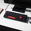 imageKeychron C3 Pro QMKVIA Custom Gaming Keyboard Programmable 87 Keys Compact TKL Layout Gasket Mount Red LED Backlight Wired Mechanical Keyboard with Brown Switches for MacWindowsLinuxBrown Switch