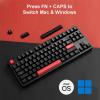 imageKeychron C3 Pro QMKVIA Custom Gaming Keyboard Programmable 87 Keys Compact TKL Layout Gasket Mount Red LED Backlight Wired Mechanical Keyboard with Brown Switches for MacWindowsLinuxBrown Switch