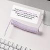 imageKeychron Custom Coiled Aviator USBC Cable  Mint 5Pin GX12 Detachable Metal Connector USBA Adapter Durable Braided Cable for Mechanical Keyboards Charging ampamp Data TransferLight Purple