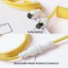 imageKeychron Custom Coiled Aviator USBC Cable  Mint 5Pin GX12 Detachable Metal Connector USBA Adapter Durable Braided Cable for Mechanical Keyboards Charging ampamp Data TransferYellow